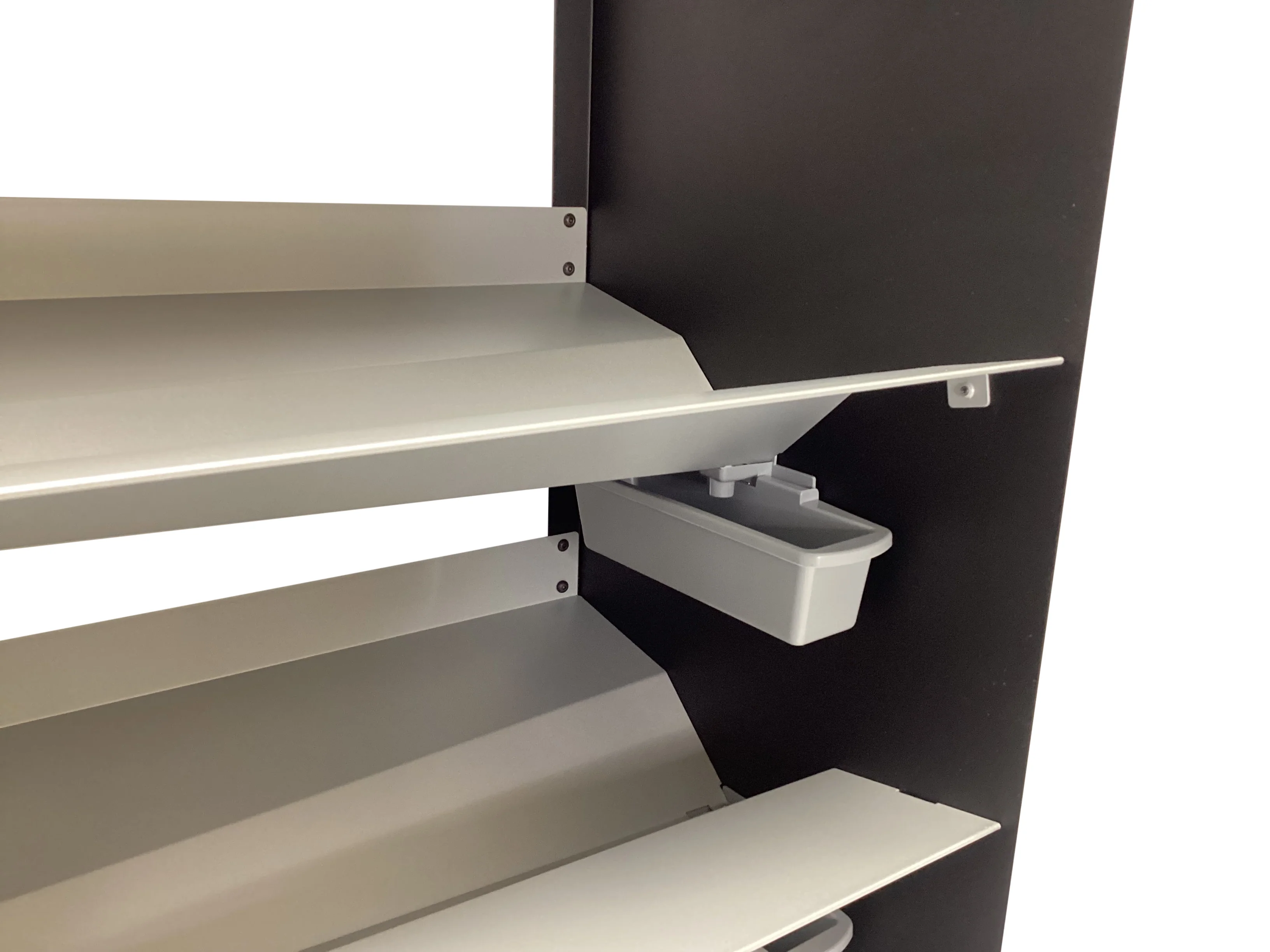 Commercial Boot Rack 19" wide - Rustproof Channeling Water Into Containers 2 to 8 Shelves Rakabot Titan - Image 4
