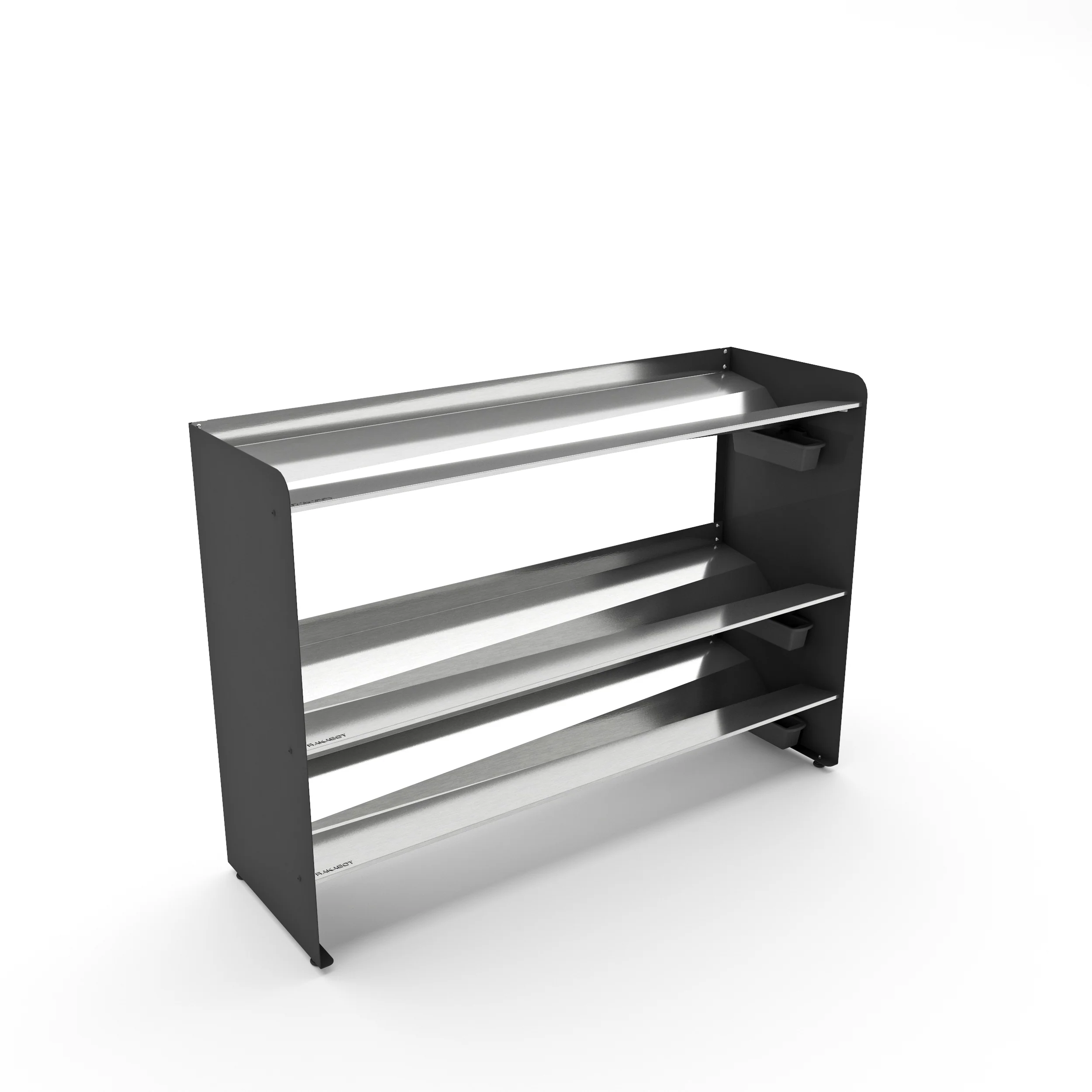Commercial Boot Rack 47" wide - Rustproof Channeling Water Into Containers 2 to 8 Shelves Rakabot Titan - Image 16