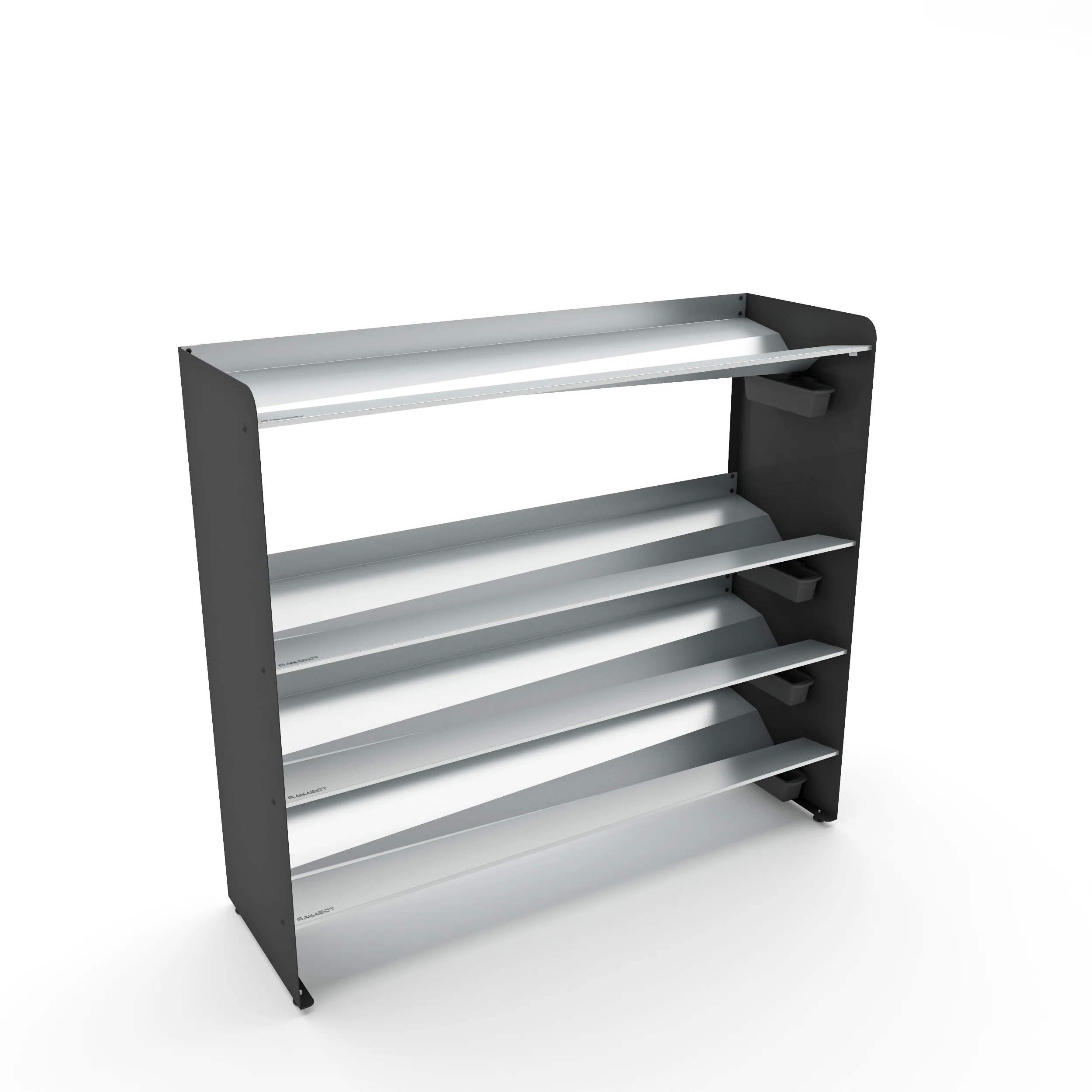 Commercial Boot Rack 47" wide - Rustproof Channeling Water Into Containers 2 to 8 Shelves Rakabot Titan - Image 30