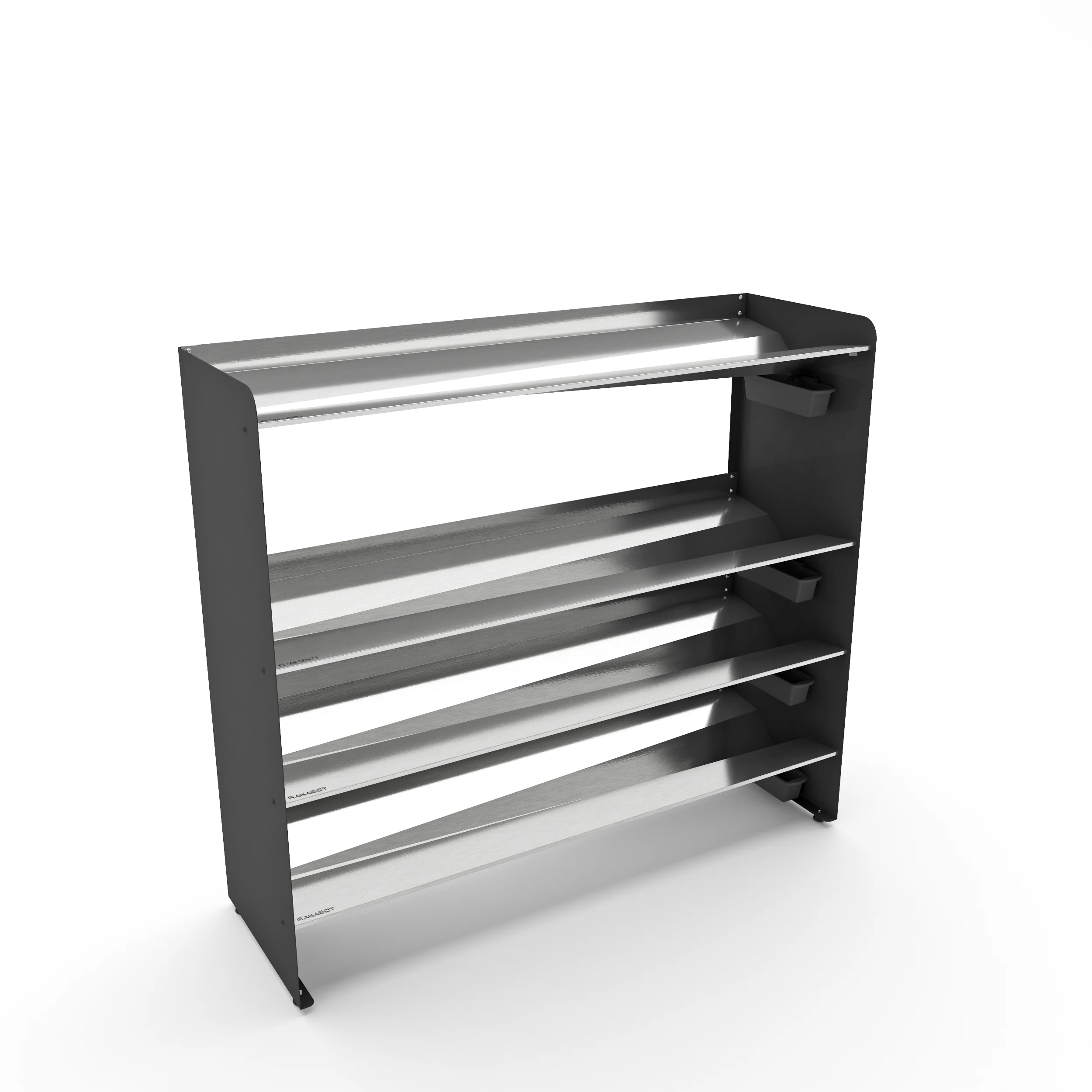 Commercial Boot Rack 47" wide - Rustproof Channeling Water Into Containers 2 to 8 Shelves Rakabot Titan - Image 31