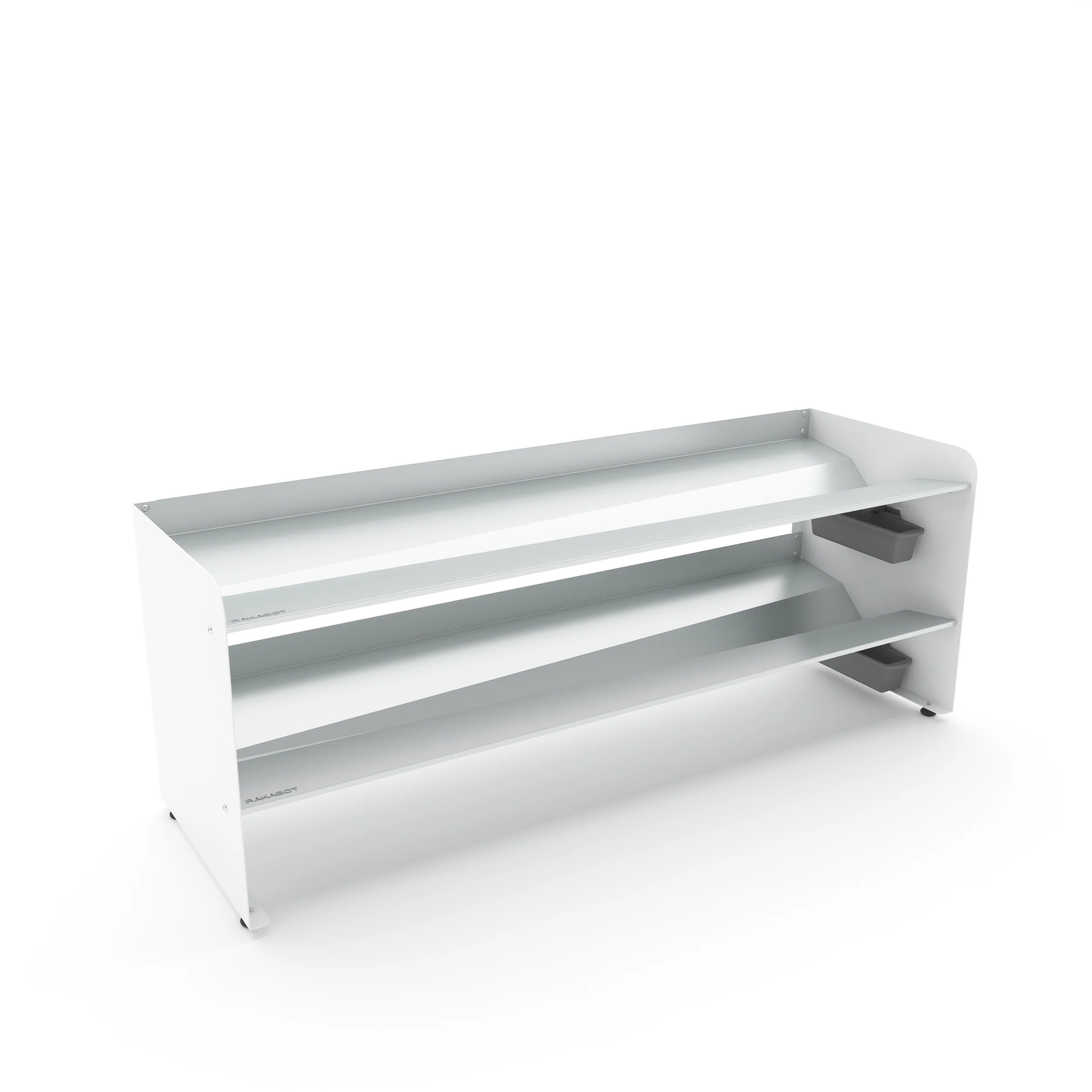 Commercial Boot Rack 47" wide - Rustproof Channeling Water Into Containers 2 to 8 Shelves Rakabot Titan - Image 32