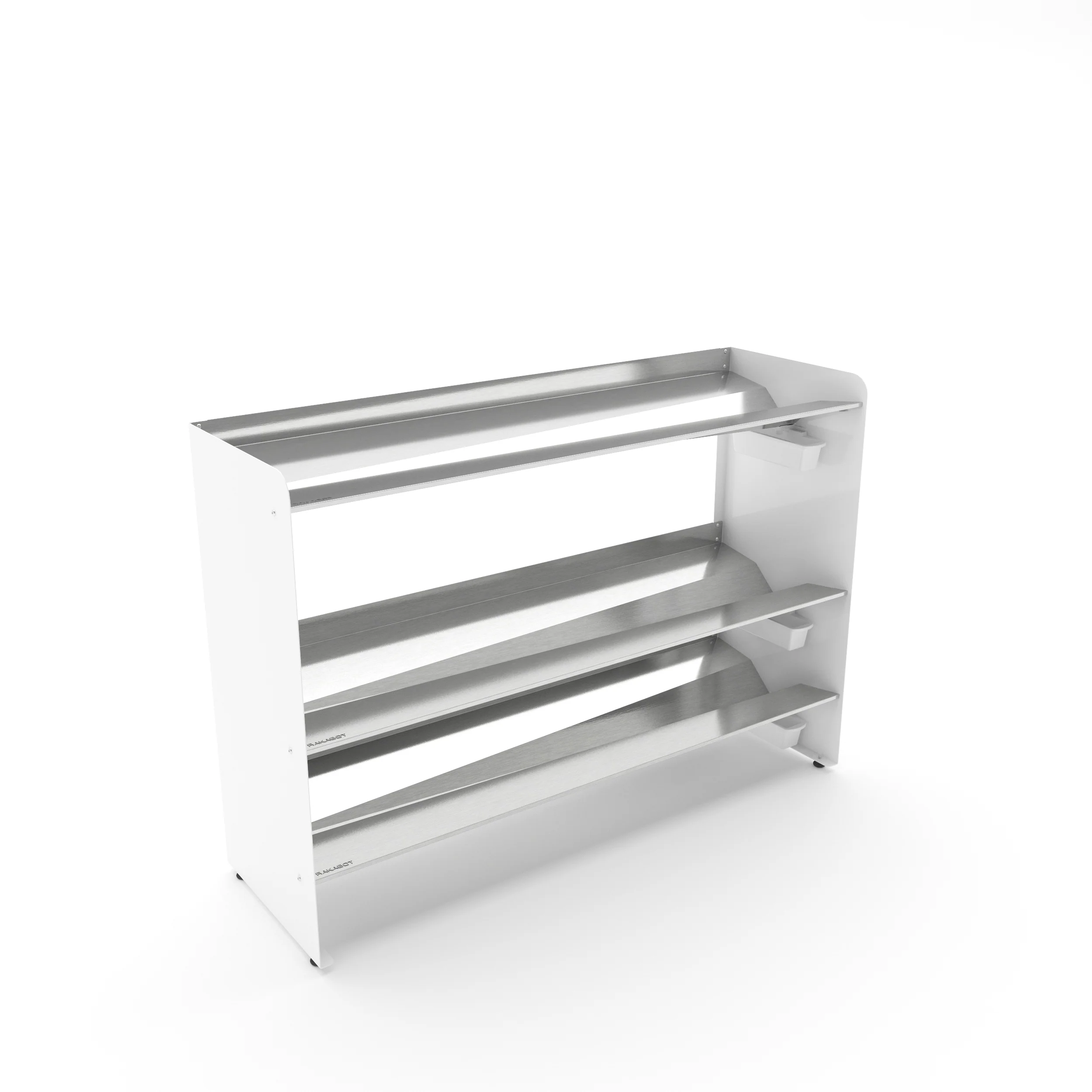 Commercial Boot Rack 47" wide - Rustproof Channeling Water Into Containers 2 to 8 Shelves Rakabot Titan - Image 37