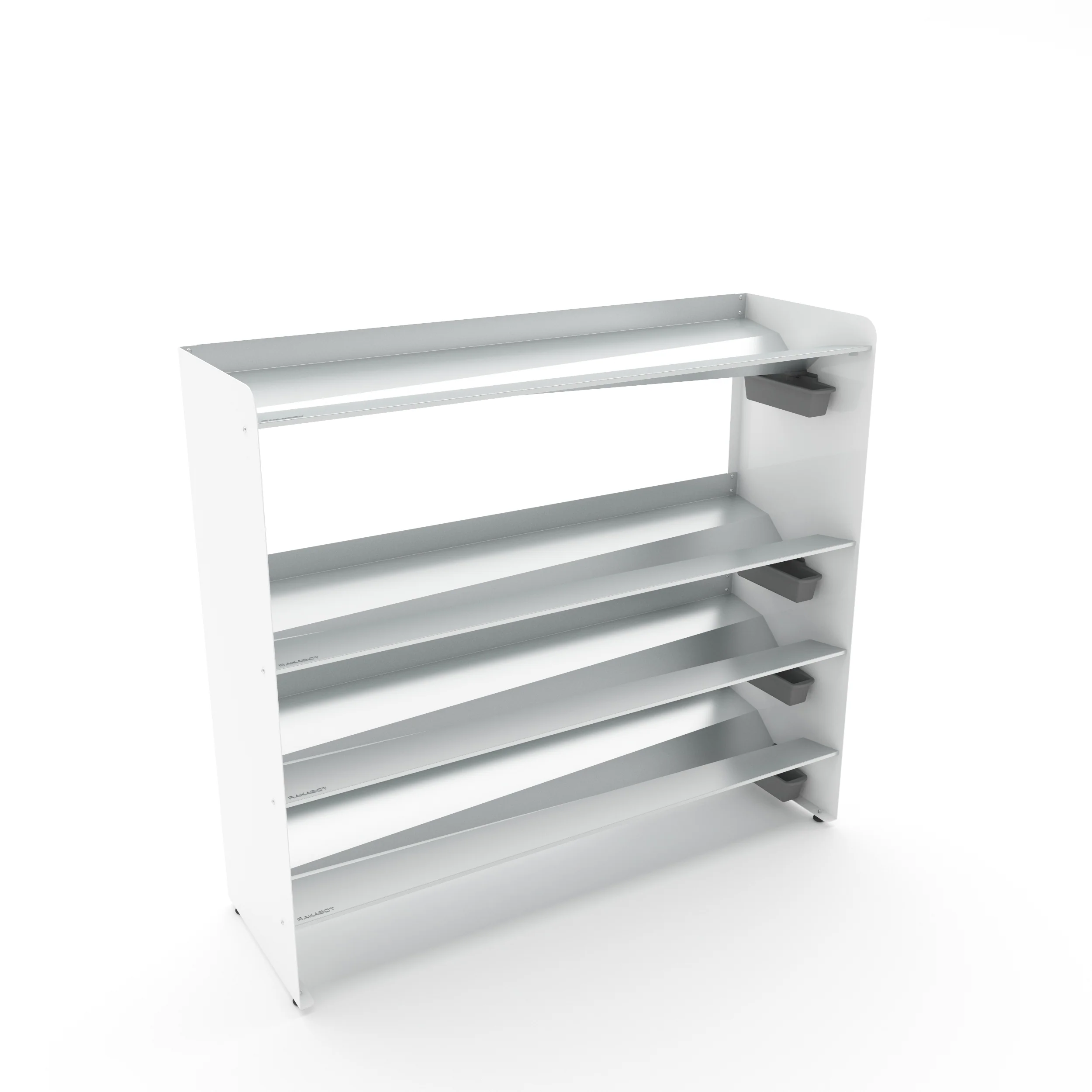Commercial Boot Rack 47" wide - Rustproof Channeling Water Into Containers 2 to 8 Shelves Rakabot Titan - Image 38