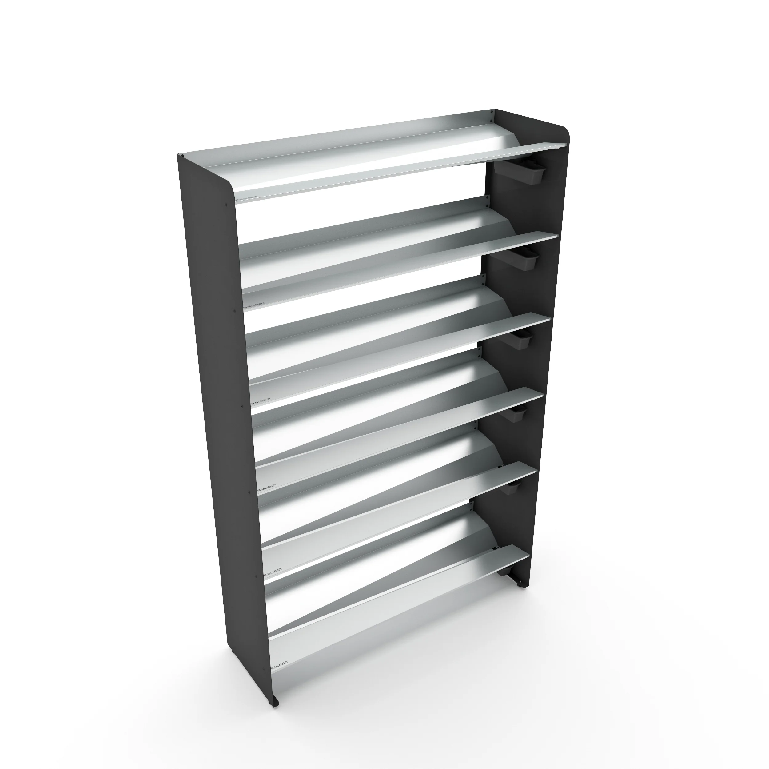 Commercial Boot Rack 47" wide - Rustproof Channeling Water Into Containers 2 to 8 Shelves Rakabot Titan - Image 40