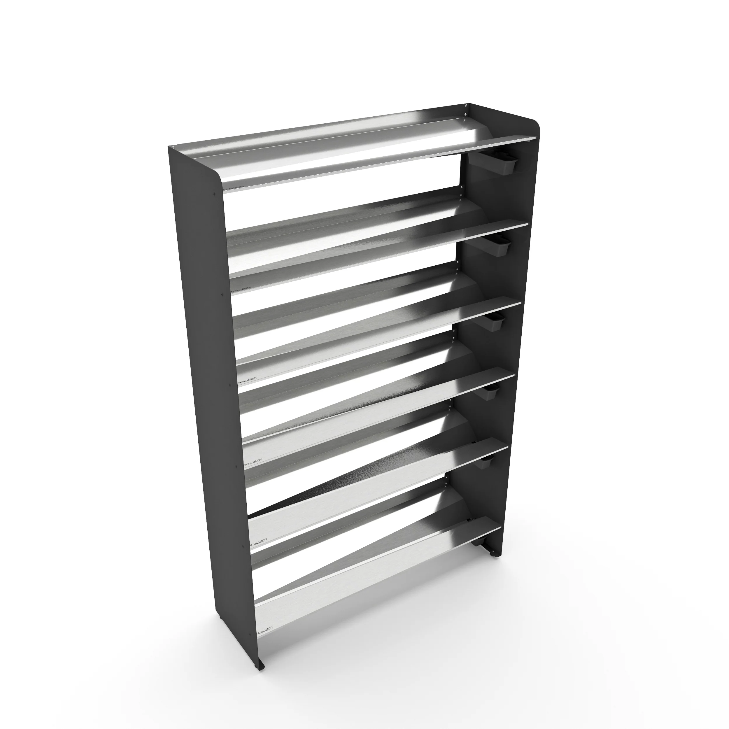 Commercial Boot Rack 47" wide - Rustproof Channeling Water Into Containers 2 to 8 Shelves Rakabot Titan - Image 56