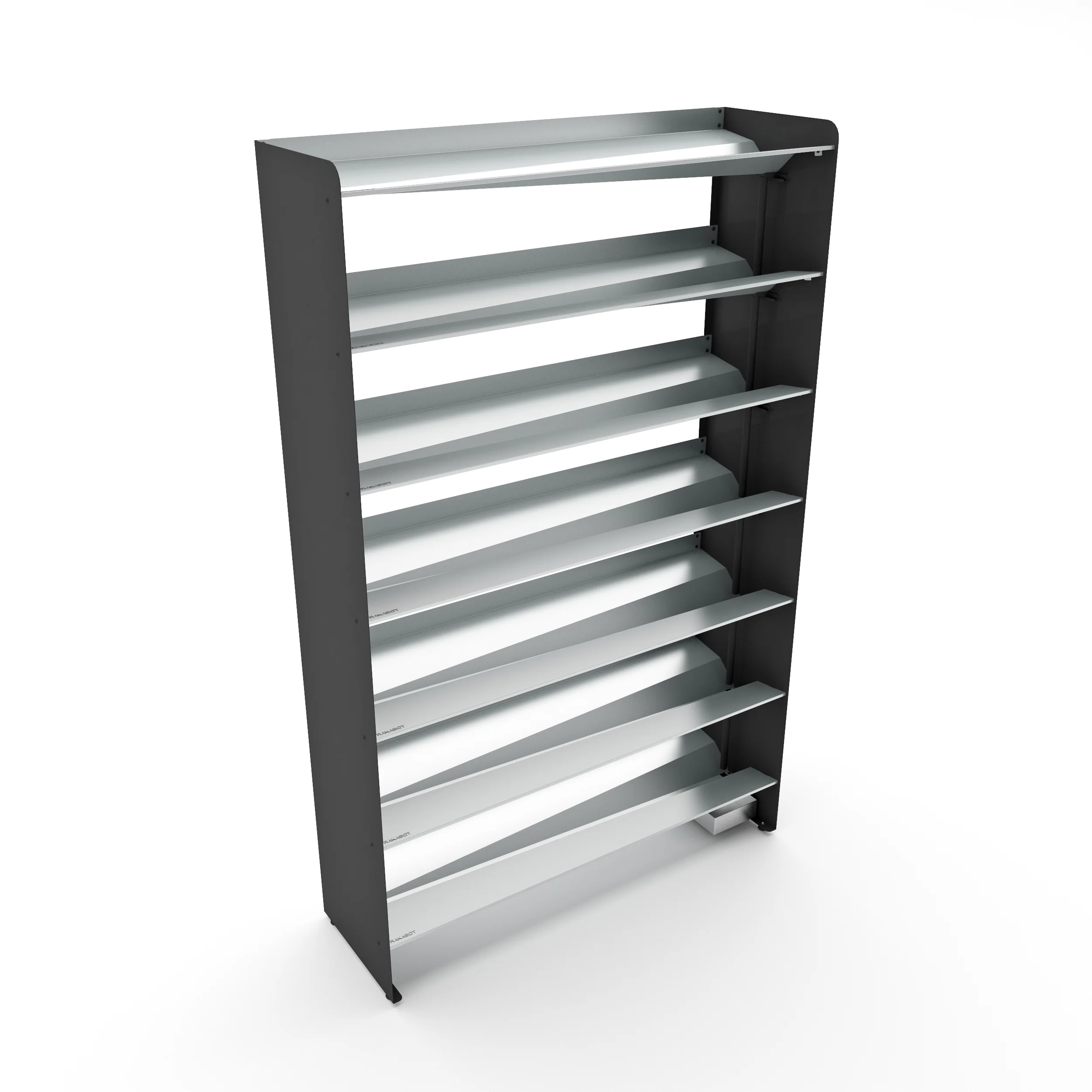 Commercial Boot Rack 47" wide - Rustproof Channeling Water Into Containers 2 to 8 Shelves Rakabot Titan - Image 57