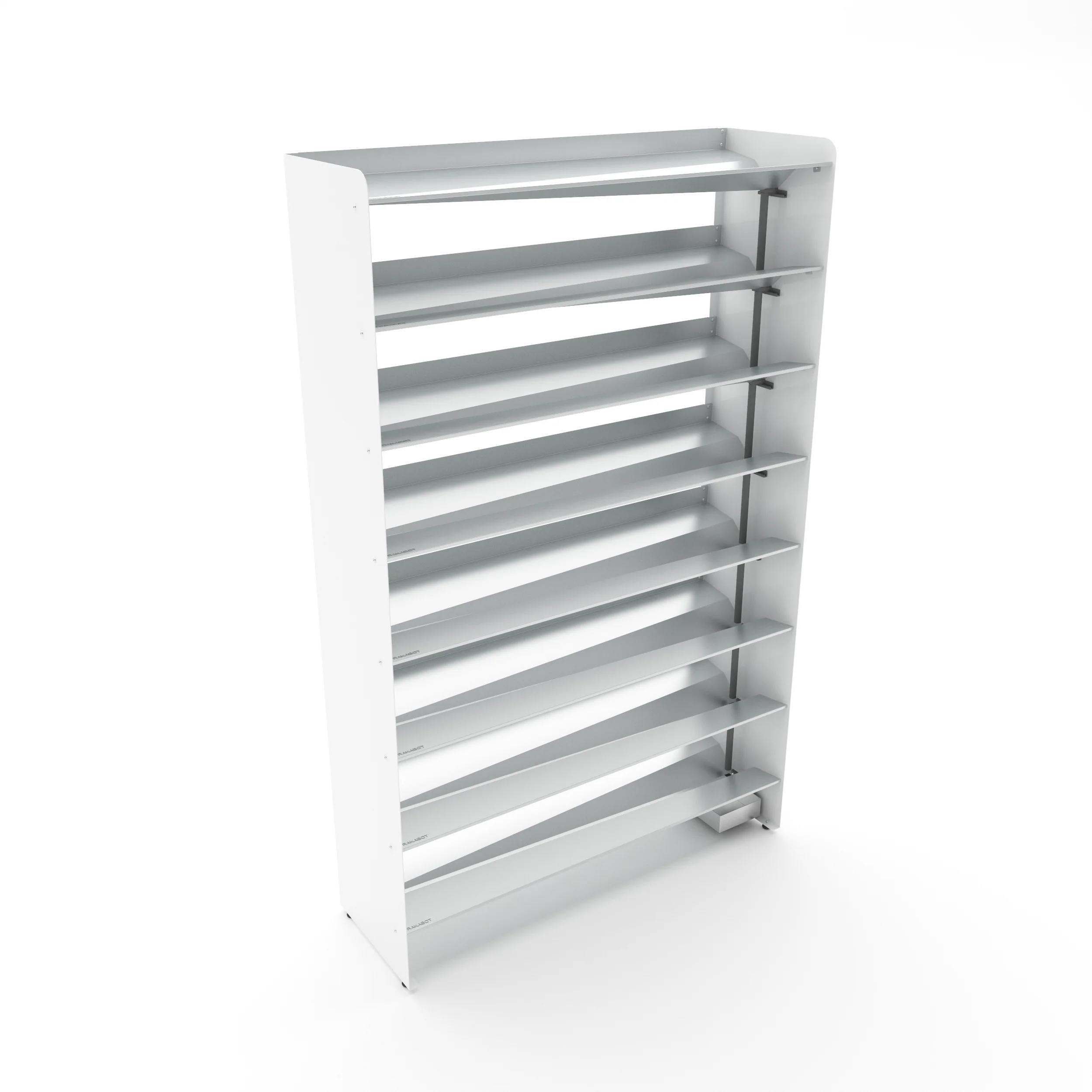 Commercial Boot Rack 47" wide - Rustproof Channeling Water Into Containers 2 to 8 Shelves Rakabot Titan - Image 63