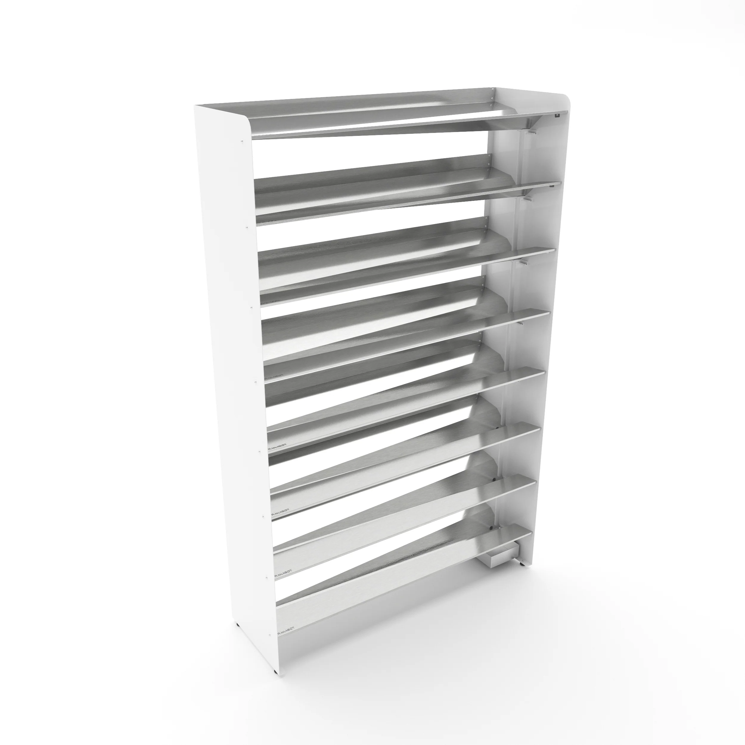Commercial Boot Rack 38" wide - Rustproof Channeling Water Into Containers 2 to 8 Shelves Rakabot Titan - Image 64