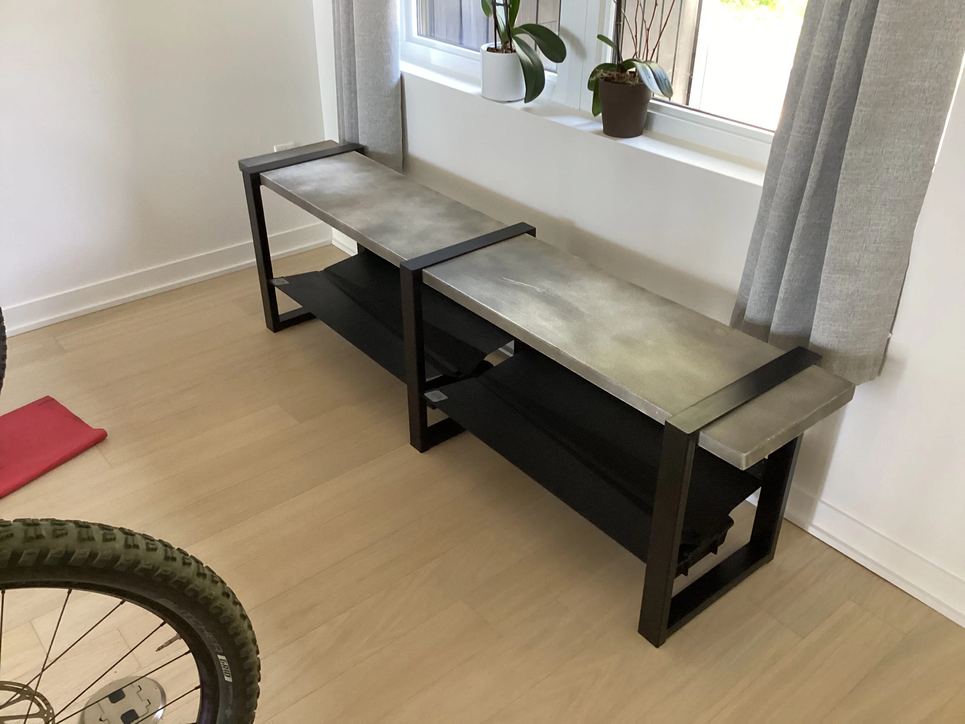 Sturdy & Strong Entrance Bench Channeling Water Into Containers - strong enough for 400+ pounds- Rakabot Moderno - Image 9